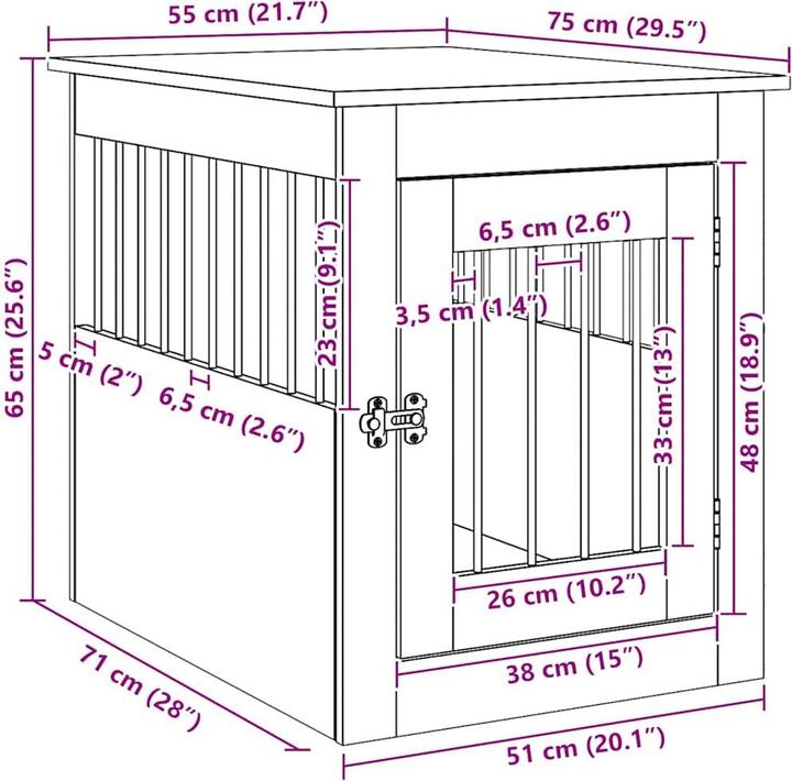 Immagine prodotto vidaXL Hundekäfigmöbel (Cuccia per cani)