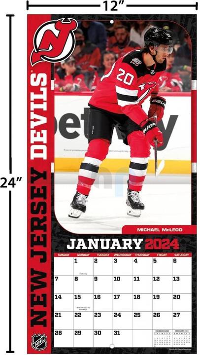 Produktbild NHL - New Jersey Devils - 30,5 x 30,5 cm Wandkalender 2024