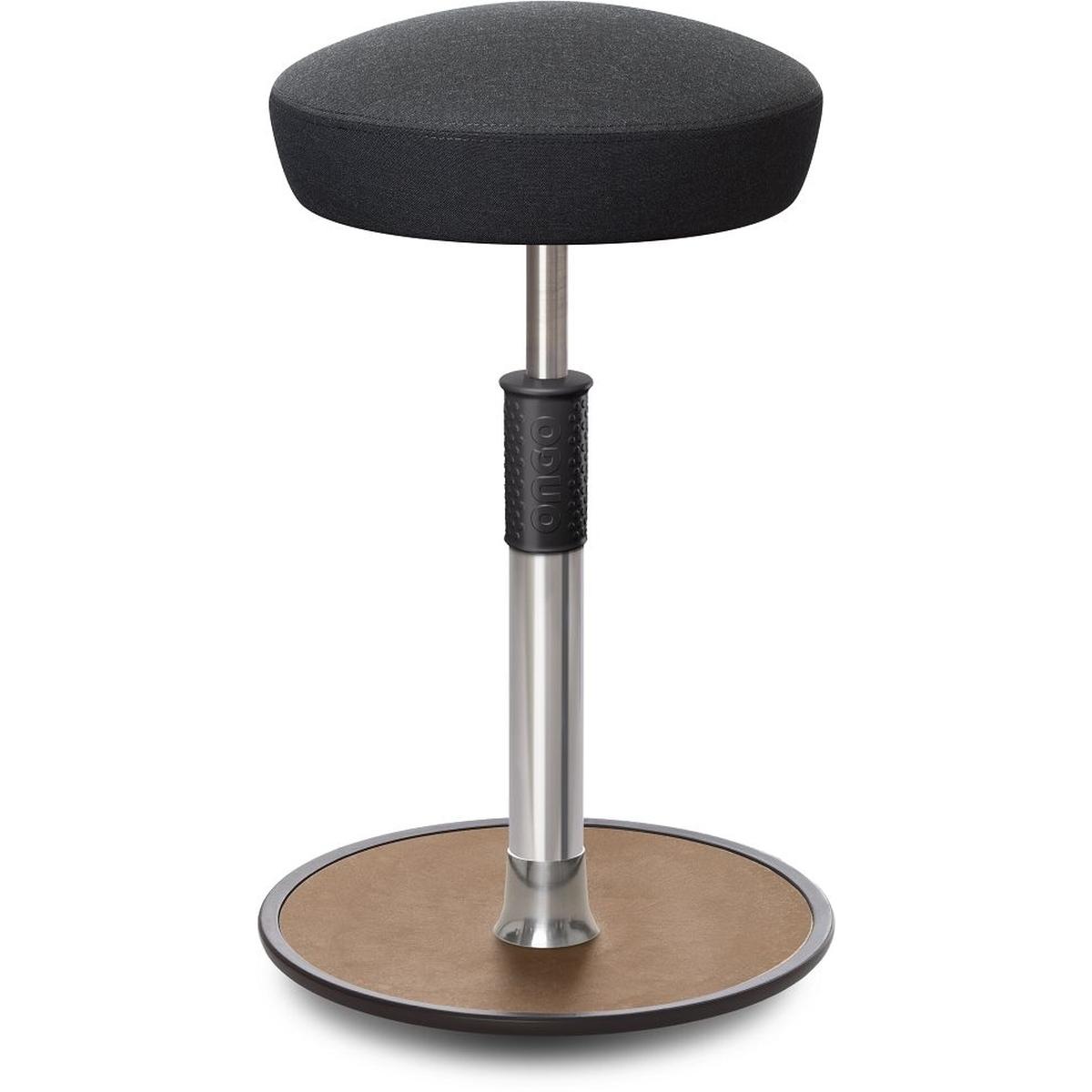 Ongo, Bürostuhl, Sitz- Stehhocker Free Tall Hutsitz kvadrat Remix Anthrazit chrom /Natur
