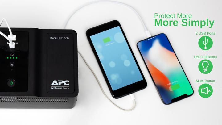 Actual product image APC BE850G2-GR (850 VA, 520 W, Standby UPS)