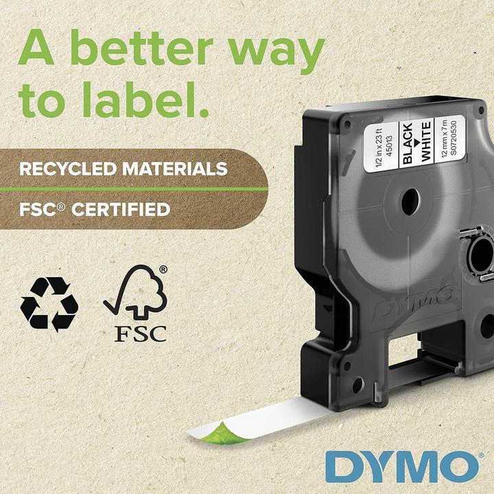 Produktbild Dymo Industrie Schrumpfschlauch-Kabeletiketten (1.20 cm, Gelb)