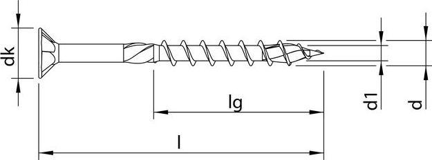 Actual product image Heco TOPIX-plus countersunk wood screw with milling pockets TX partially threaded 4x50 mm stainless (200 Screws per piece)