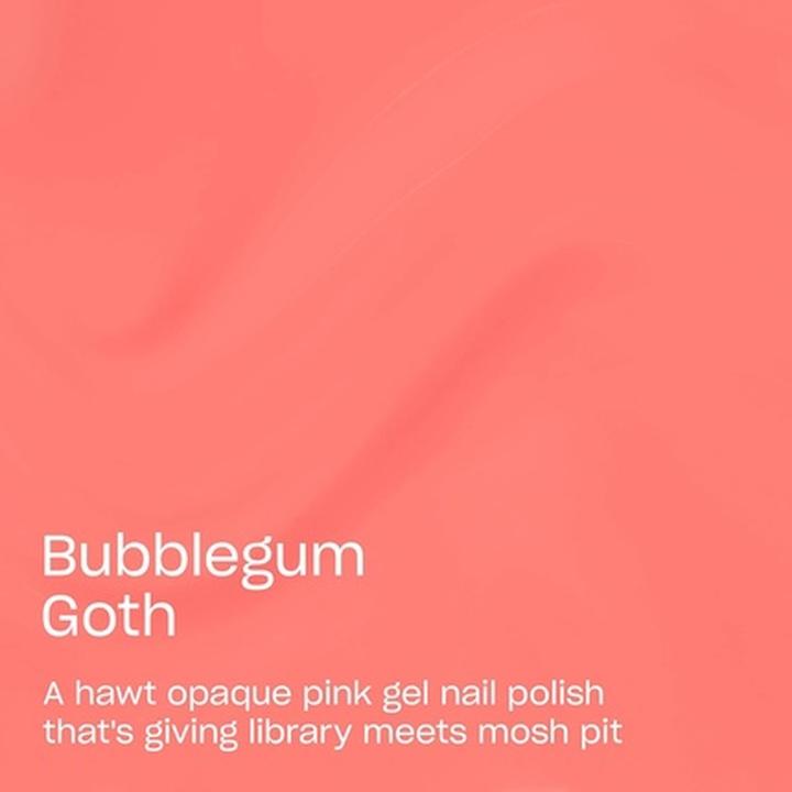 Actual product image OPI Gelcolor Bubblegum Goth Opaque Bright Warm Pink Creme UV Cure Gel Nail (Bubblegum Goth, UV gel varnish)