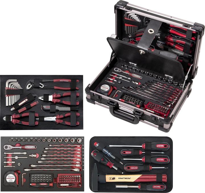 Image du produit Kraftwerk 123-t. Valise à outils professionnelle en aluminium KW+PB (123 pièces)