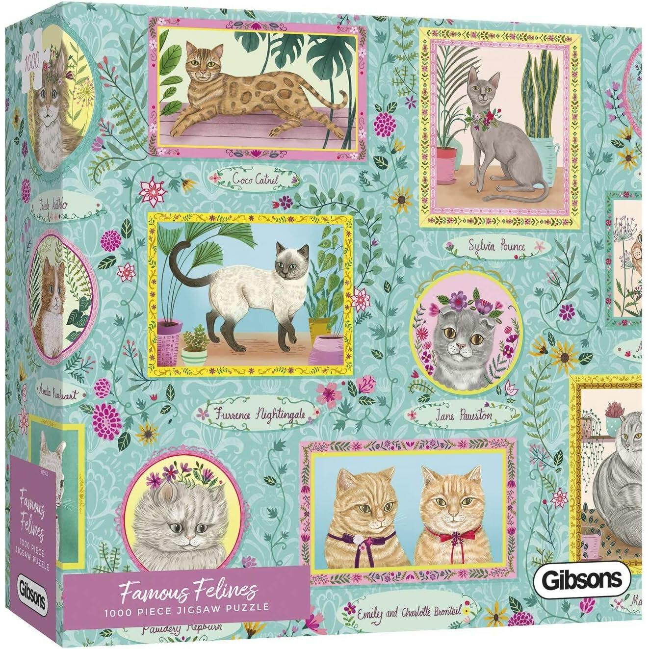 Gibsons Puzzle Famous Felines 1000 Teile (1000 Teile)