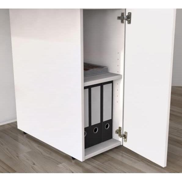 Thumbnail - Kerkmann, Garderobe + Kleiderhaken, Unterschrank für Empfangstheke weiss/weiss