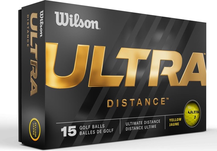 Actual product image Wilson Golf Balls Ultra Distance Yellow 15 Pack