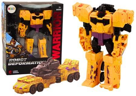 Produktbild Lean Toys Auto-Roboter mit Waffe 2in1 Transformation gelb