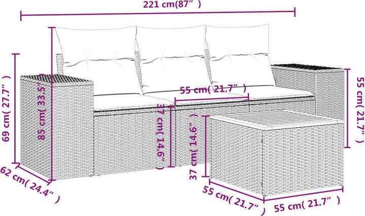 Produktbild vidaXL Deacon