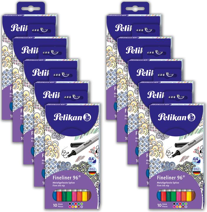 Actual product image Pelikan Fineliner 96 (Multicoloured, 10 x)