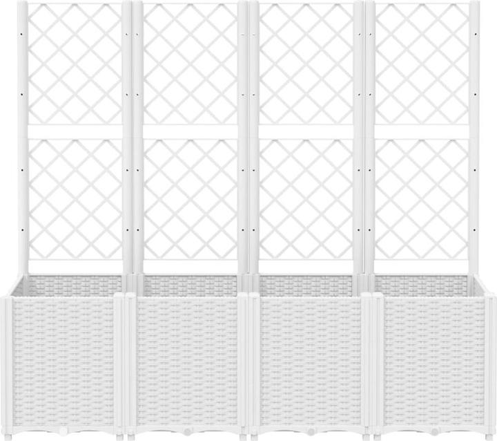 Image du produit vidaXL Bac à plantes avec treillis PP