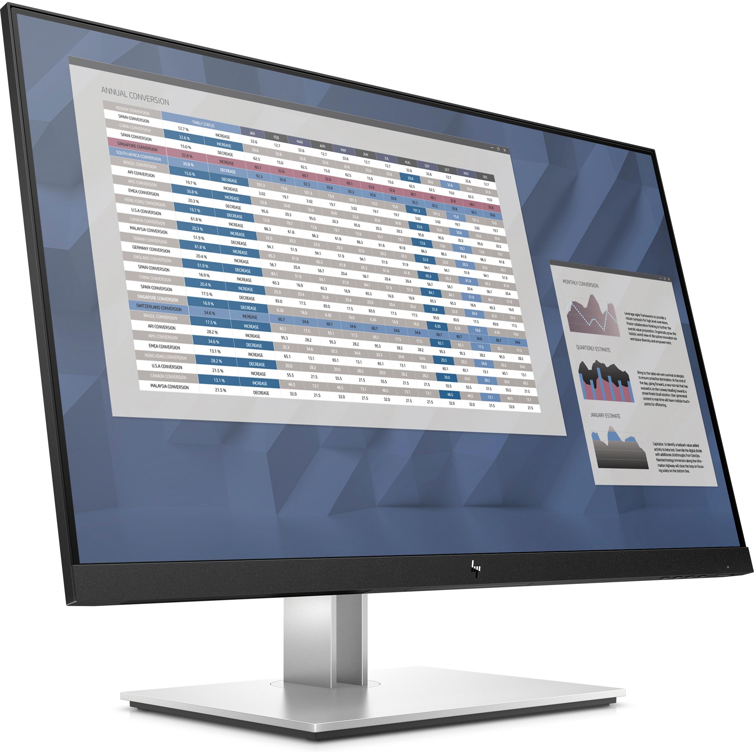 Thumbnail - HP E27 G4 (1920 x 1080 Pixel, 27"), Monitor, Silber, Schwarz
