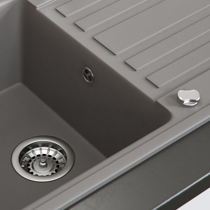 Actual product image Bergström with drying area (Fitted sink with draining board, 46 cm, 76 cm)