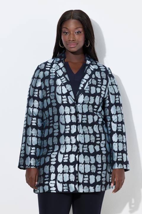 Actual product image Ulla Popken Textured Abstract Print Blazer (54)