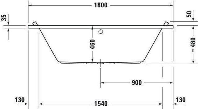 Immagine prodotto Duravit Vasca da bagno doppia rettangolare Starck 3 80 x 180 cm bianco liscio 7003380000000 (174 l, 180 cm, 80 cm)