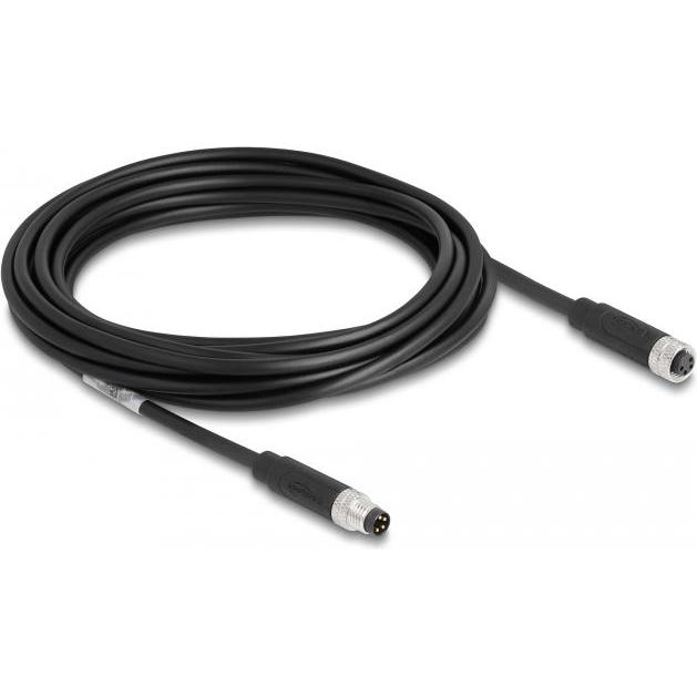 Delock Cavo M8 4 pin da St a Bu con codice A 5m (5 m), Cavo di rete