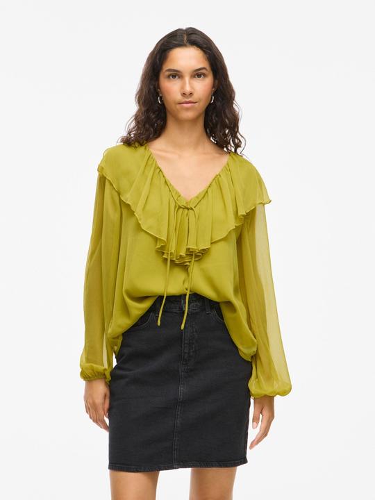 Produktbild Vila VIHELA Rüschen Oberteil mit langen Ärmeln (38)