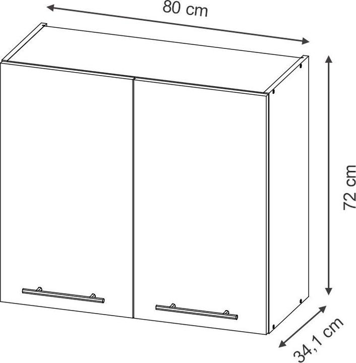 Produktbild Vicco Küchenschränke Fame-Line (80 x 34.10 x 72 cm)
