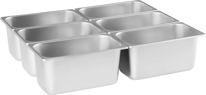 Immagine prodotto Royal Catering Bagnomaria - 2000 W - 6 x Contenitori GN 1/3 - Con rubinetto di scarico