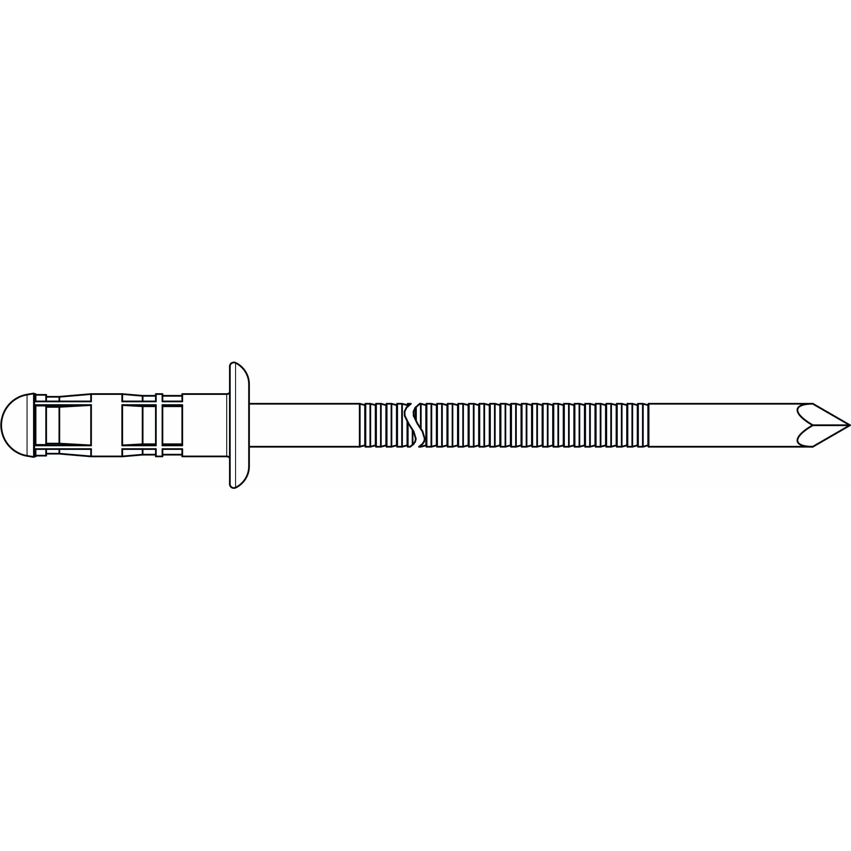 Gesipa, Nieten, Blindniet PolyBulb Nietschaft d x l 4,8 x 11 mm Aluminium / Stahl 250 Stück