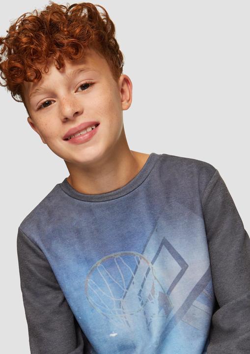Produktbild s.Oliver Sweatshirt Sweatshirt mit Allover-Foto-Print (M)