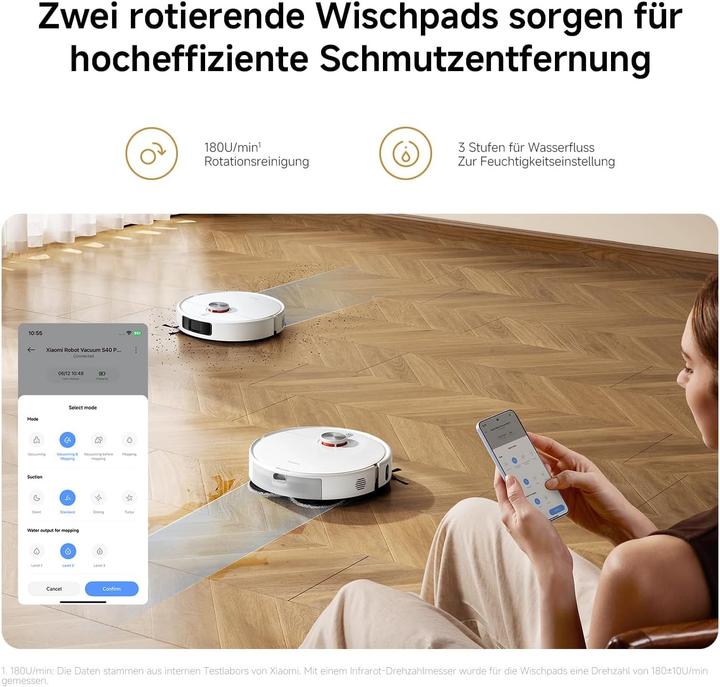 Produktbild Xiaomi S40 Pro (15000 Pa, Wischpads (rotierend))