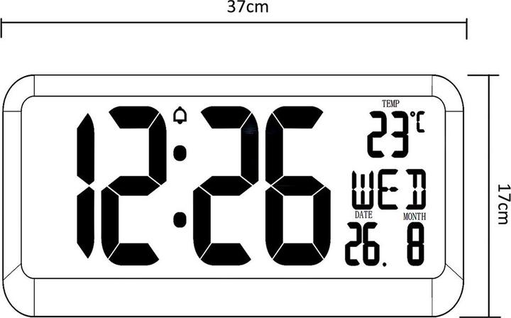 Actual product image Greenblue LCD wall clock with temperature sensor