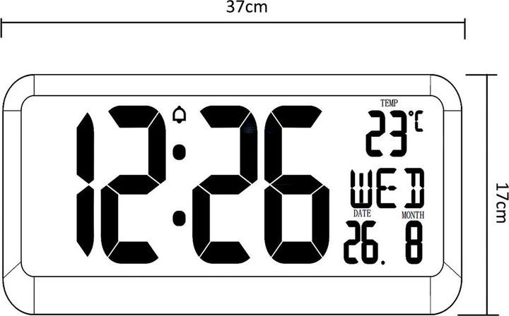 Produktbild Greenblue LCD-Wanduhr mit Temperatursensor