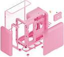 Actual product image Hyte X50 Mid Tower Case Strawberry Milk