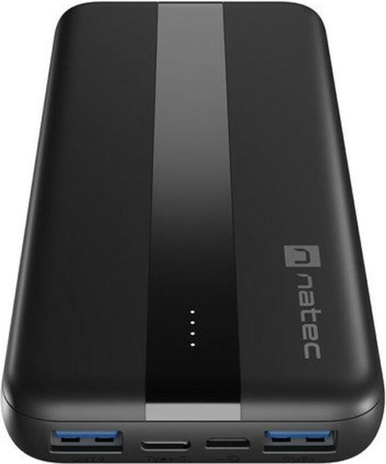 Actual product image Genesis NATEC POWERBANK TREVI SLIM Q V2 10000MAH PD USB-C 20W + USB-A 18W + KABEL USB-C (10000 mAh, 20 W)