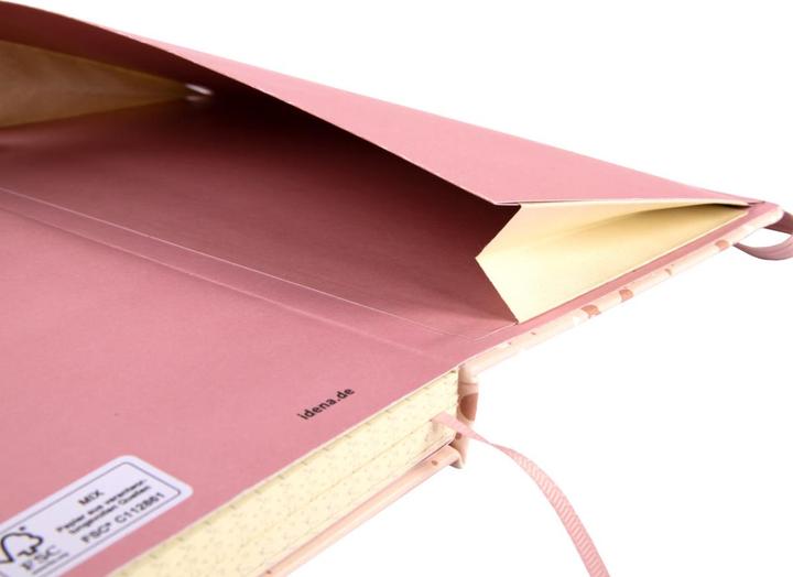 Image du produit Idena Carnet de notes Sparkle rose à carreaux FSC-Mix (14 x 20 cm, Quadrillé, Couverture rigide)