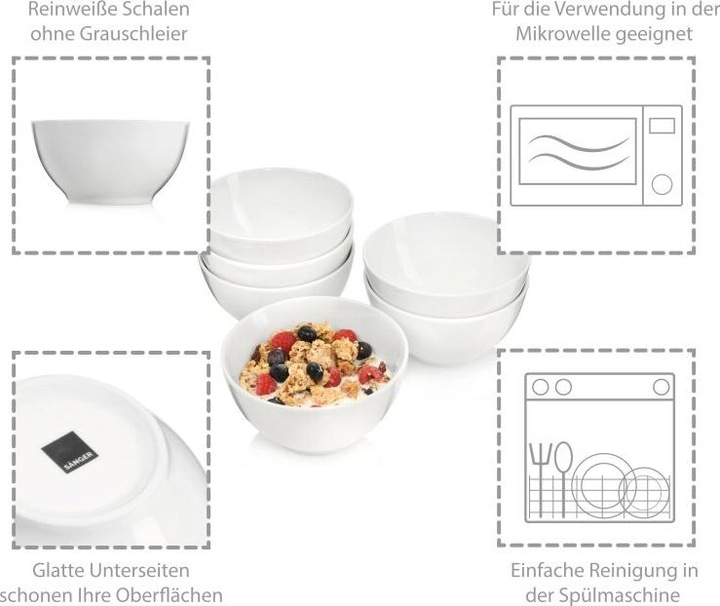 Produktbild Sänger Geschirr Müslischalen Sunfort (0.60 l, 6 x)