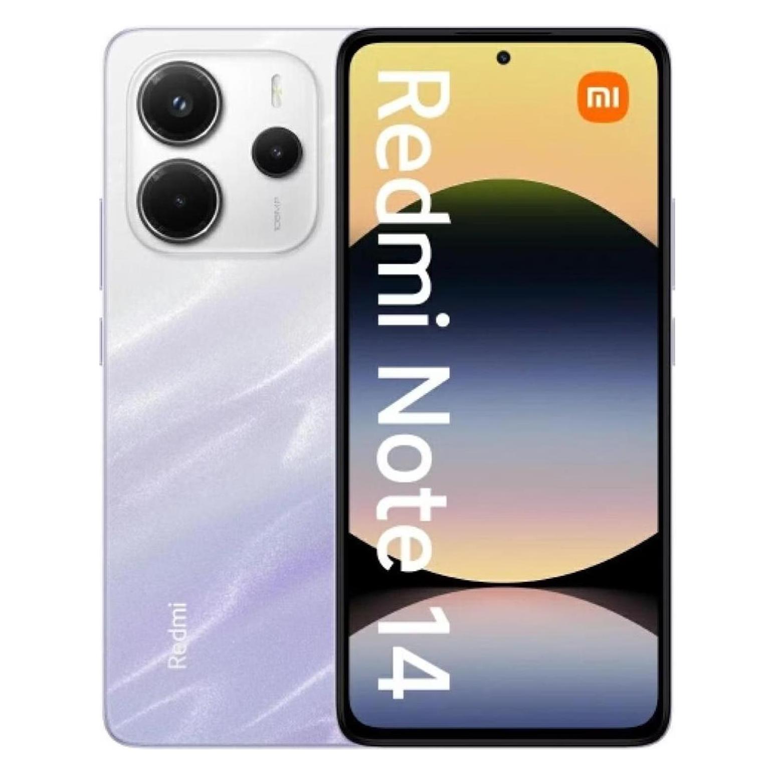 Xiaomi Redmi Note 14 (128 GB, Mist Purple, 6.67", Hybrid Dual SIM, 4G), Smartphone, Violett