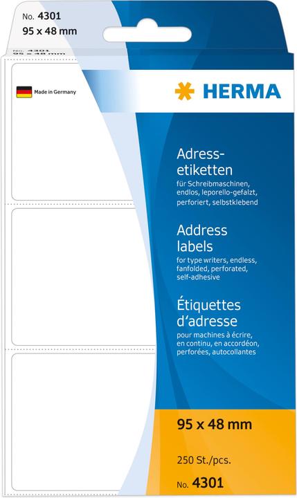 Immagine prodotto HERMA Etichette per macchine da scrivere
