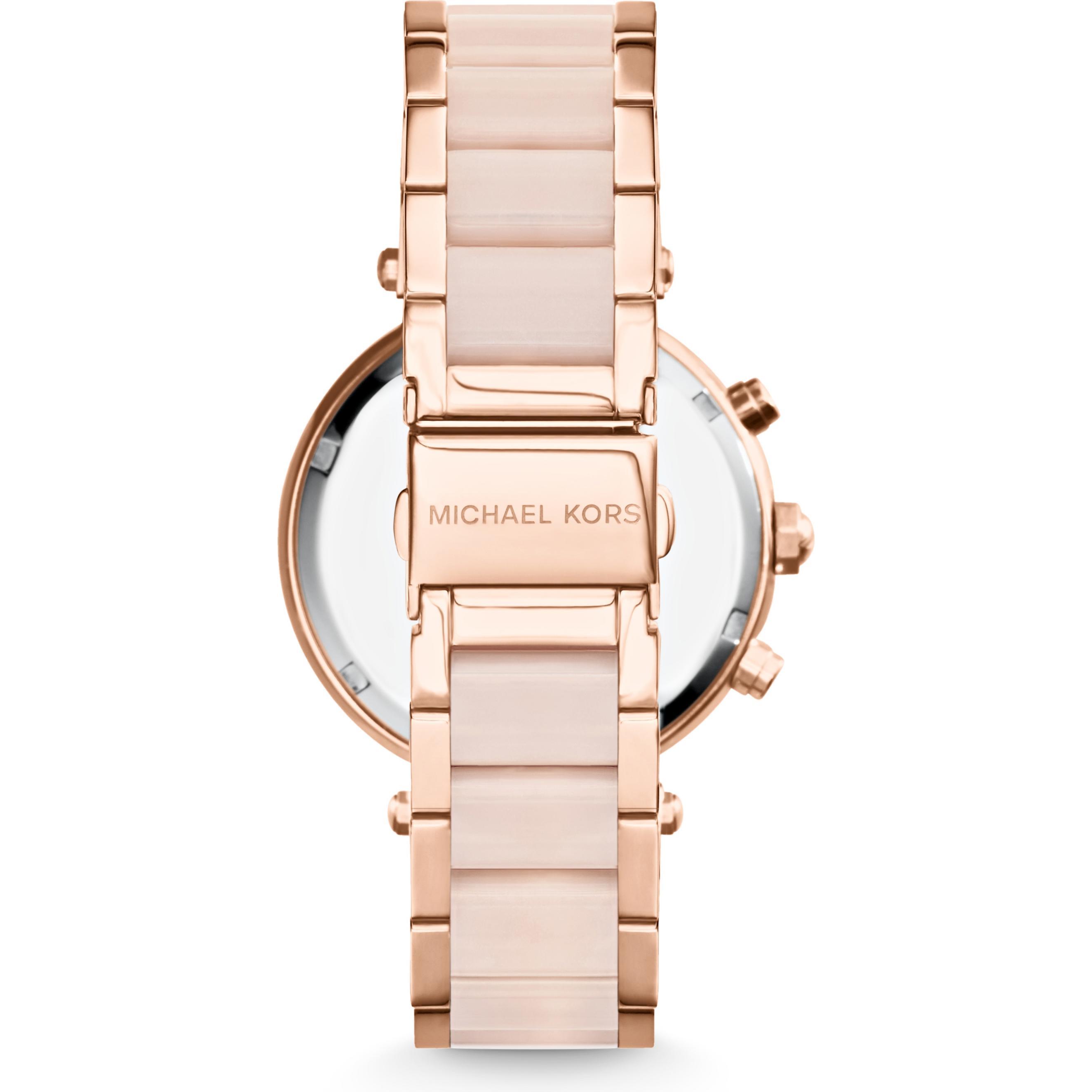 Thumbnail - Michael Kors, Armbanduhr, Parker, Rosa, (Chronograph, 39 mm)