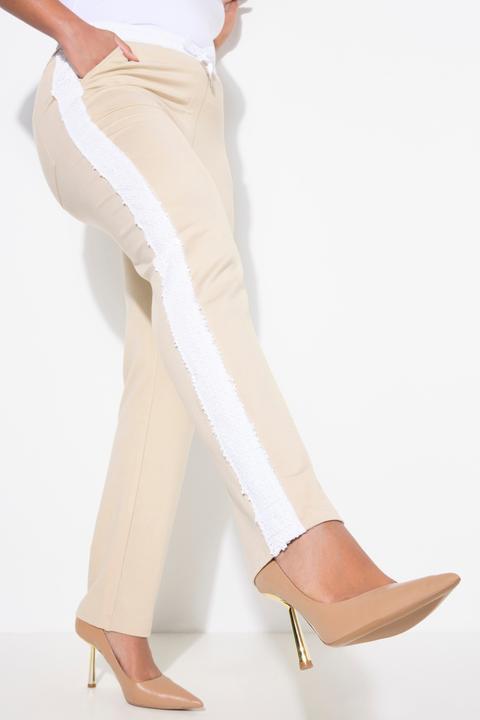 Produktbild Miamoda Jerseyhose, Straight Tapered, Farbdetails, Paillettenstreifen (46)
