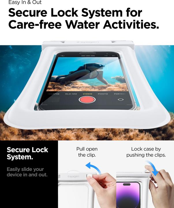 Immagine prodotto Spigen A610 Custodia Impermeabile Universale Per Galleggianti, Bianco (Universale)