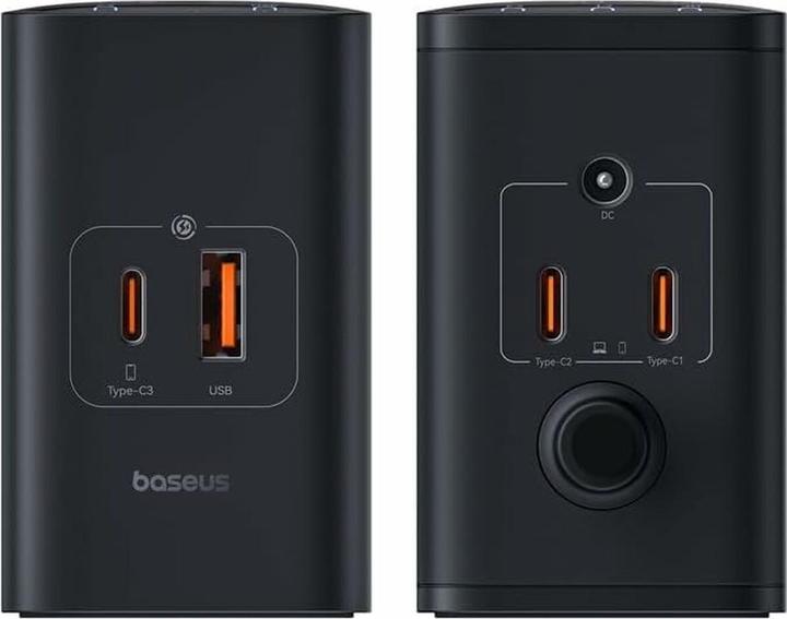 Produktbild Baseus Digital Charger GaN, 3x USB-C + USB + DC, 240W + cable1m (black) (240 W)