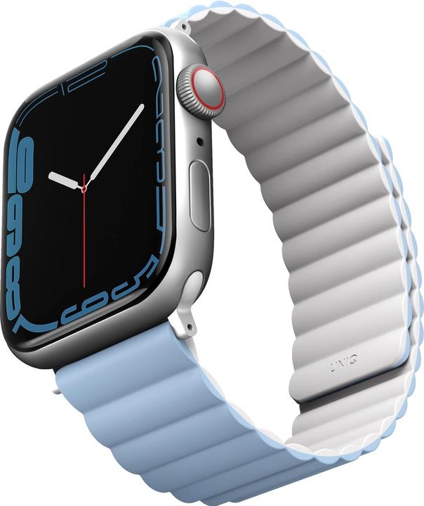 Produktbild Uniq pasek Revix Apple Watch Series 1/2/3/4/5/6/7/8/SE/SE2 38/40/41mm. Reversible Magnetic biały-nie (41 mm, 38 mm, 40 mm, Silikon, Edelstahl)
