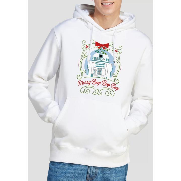 Actual product image Star Wars Mens Merry Beep Boop Beep R2-D2 Christmas Hoodie (XL)