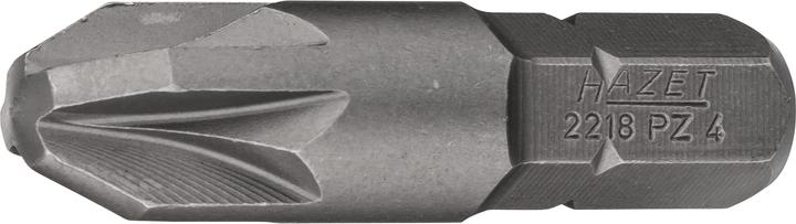 Produktbild HAZET Bit 2218-PZ4 ∙ Sechskant8 (5/16 Zoll) ∙ Pozidriv Profil PZ ∙ PZ4 (Kreuz Pozidriv PZ)
