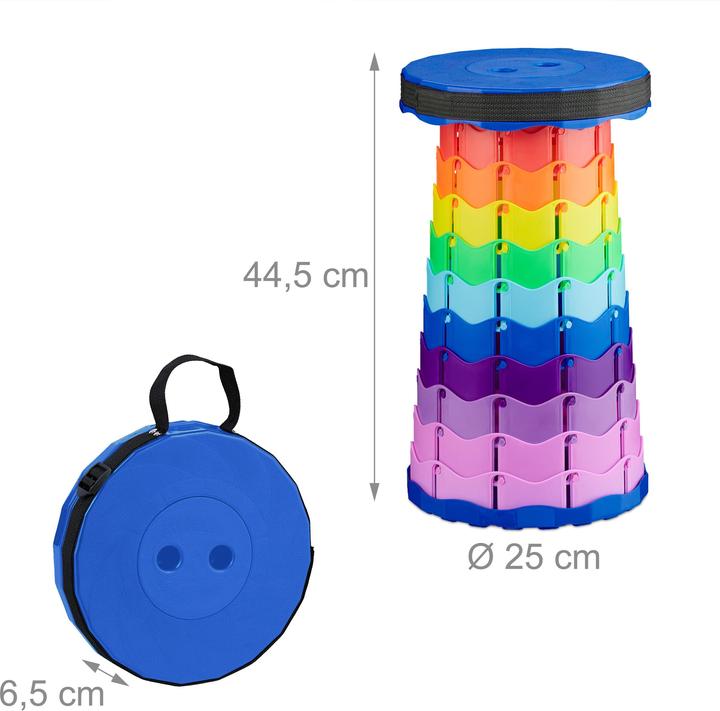 Actual product image Relaxdays telescopic stool
