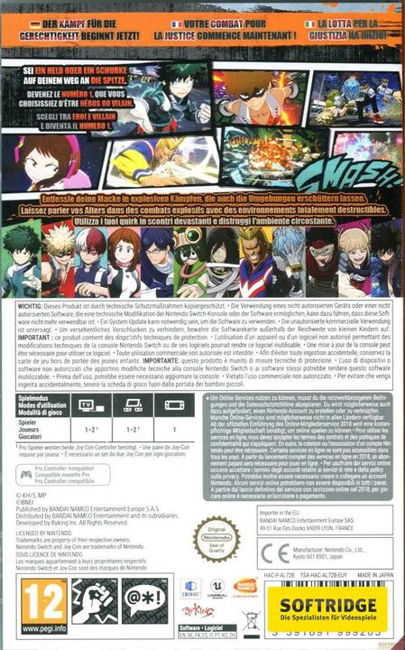 Produktbild Bandai Namco My Hero One's Justice (Switch)