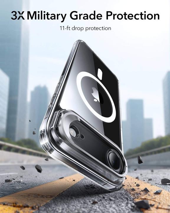 Produktbild ESR Classic Hybrid Magnetic Case (Camera Control, Stash Stand), for iPhone 17 Air, Clear (Apple iPhone 17, Apple iPhone Air)
