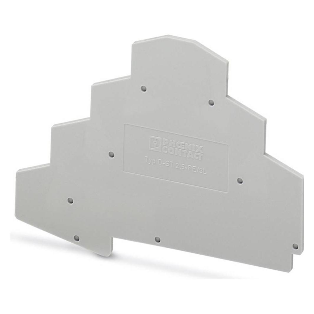 Phoenix Contact Grigio Phoenix D-St 2.5-Pe/3L Coprimorsettiera 50Pc(S), Accessori Di Elettronica + Alloggiamento,
