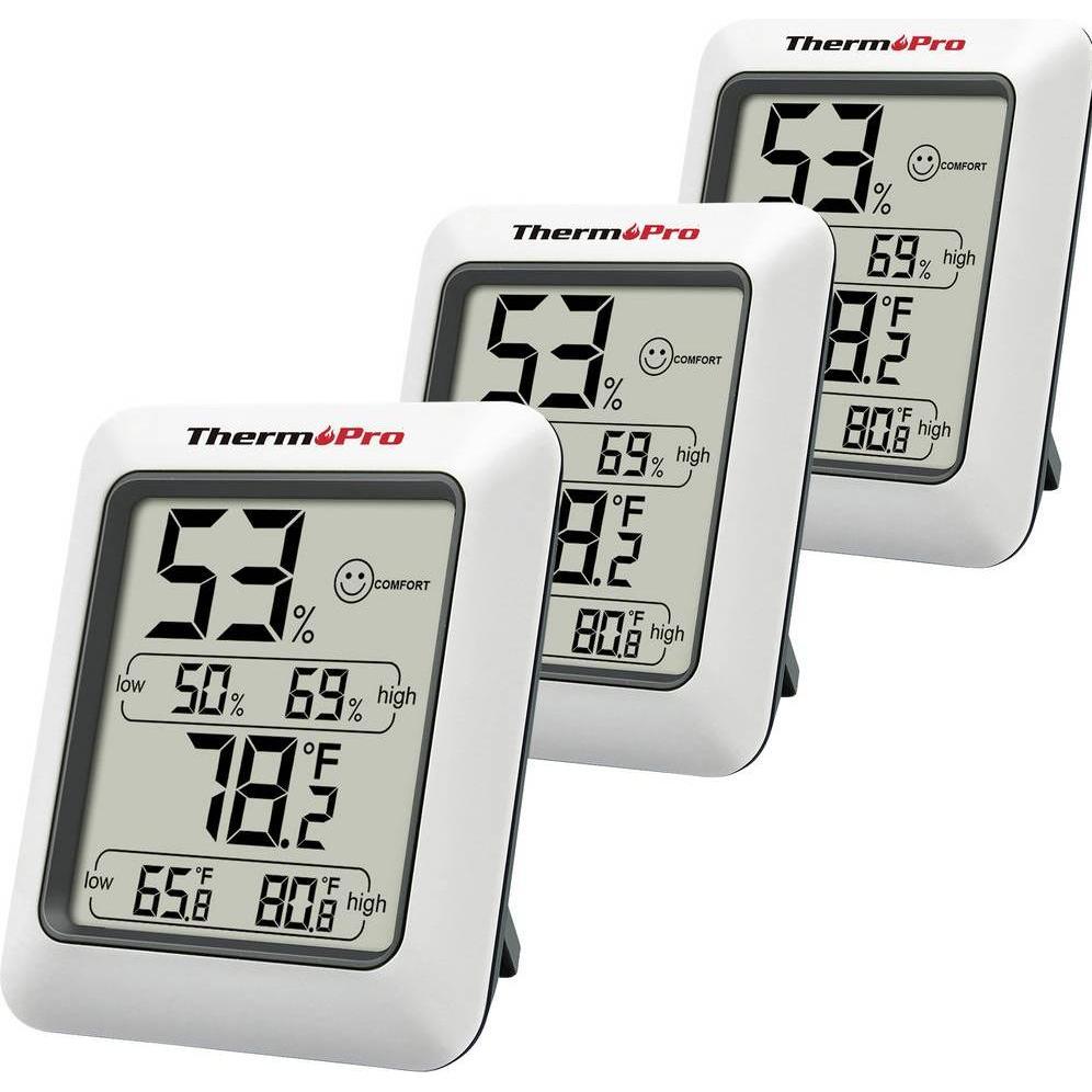 ThermoPro digitales Innenhygro/Thermometer, Termometro + Igrometro, Bianco