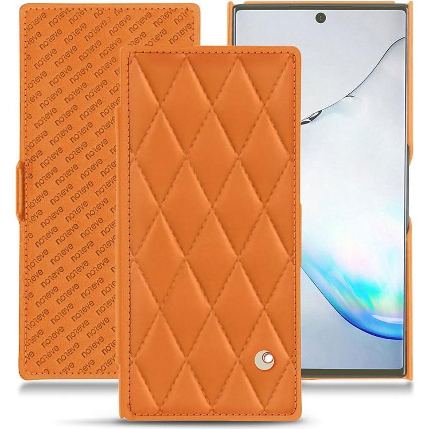 Noreve Lederschutzhülle horizontal (Samsung Galaxy Note 10+), Smartphone Hülle, Orange