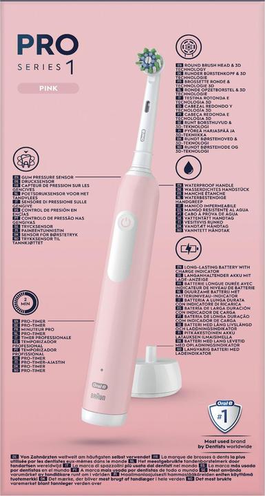 Produktbild Braun Cepillo Dental Eléctrico Pro1 Rosa (Oszillierende Zahnbürste)
