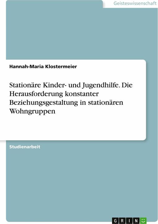Actual product image Stationäre Kinder- und Jugendhilfe