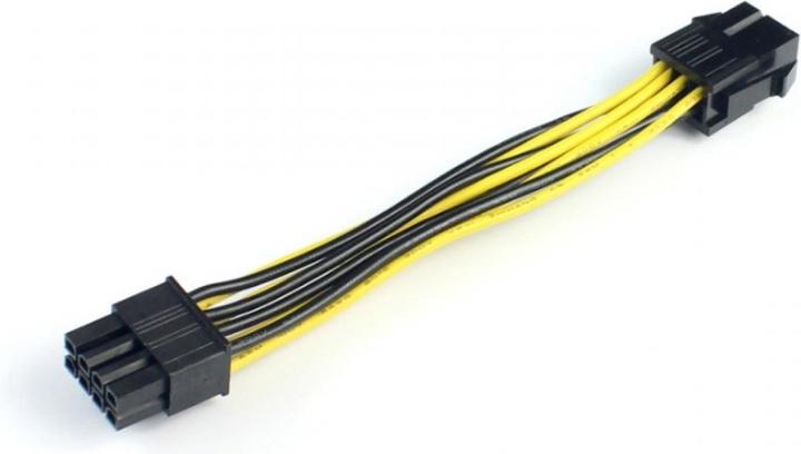 Actual product image PowerGuard PCI-E 6-Pin to 8-Pin GPU Graphics Card Adapter Power Cable 12cm